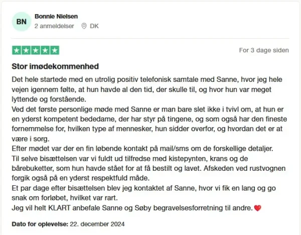 Trustpilot Seneste anmeldelser