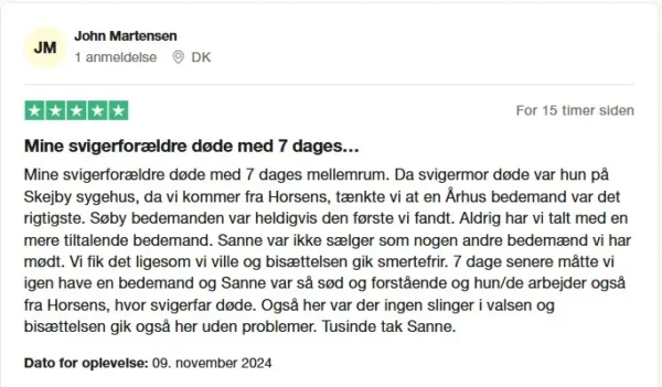 Trustpilot Seneste anmeldelser